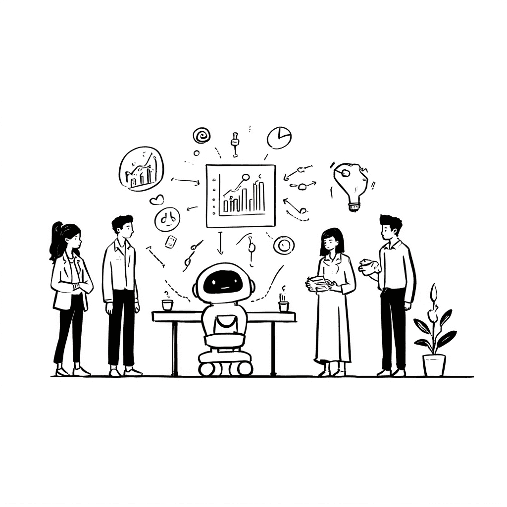 Illustration of AI in Business Meetings