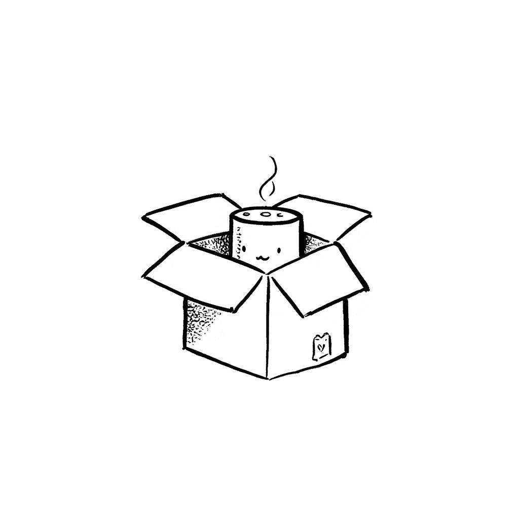 Illustration of Alexa Device in Box