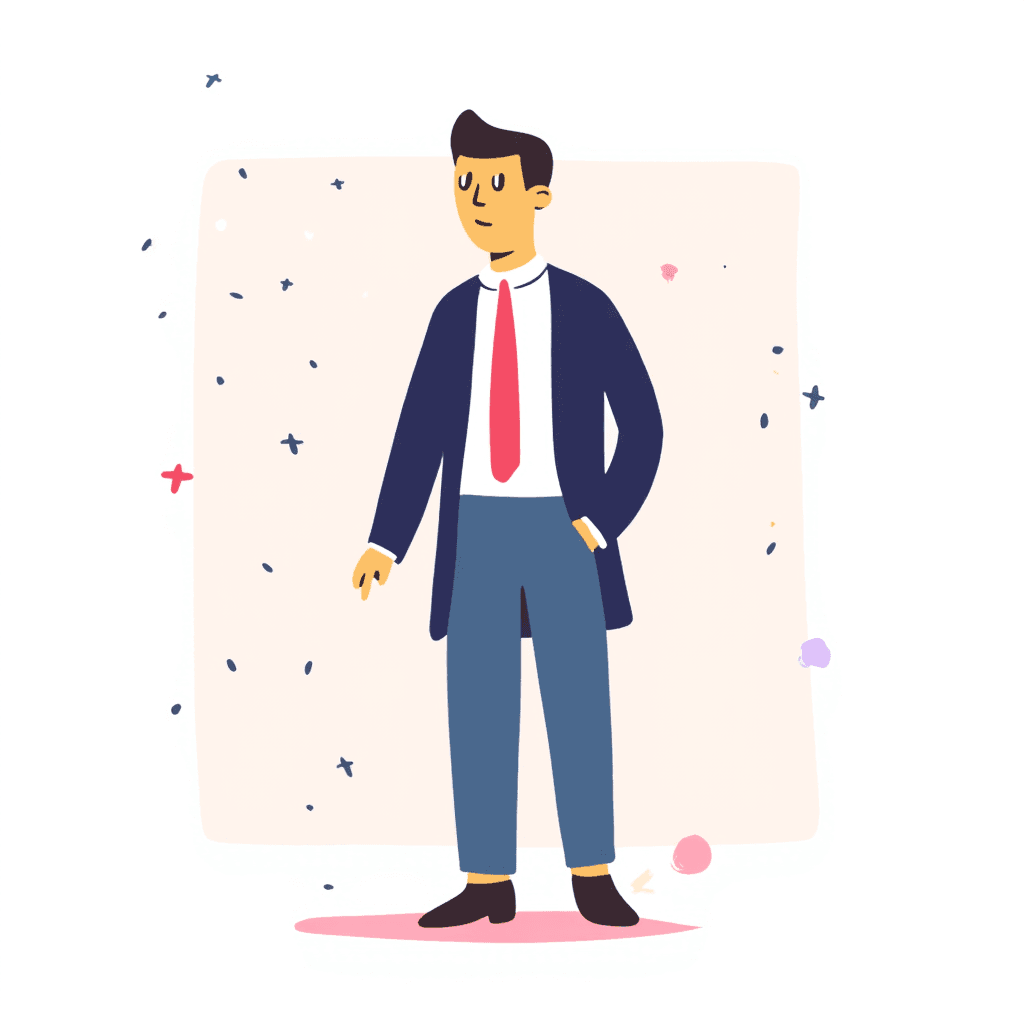Illustration of Businessman in Smart Suit