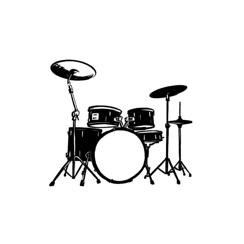 Illustration of Classic Drum Set