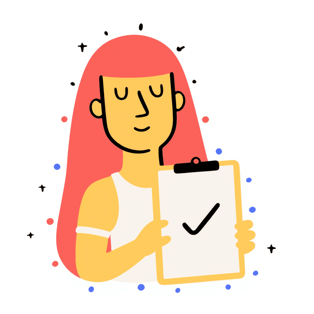 Illustration of Completed Survey Symbol