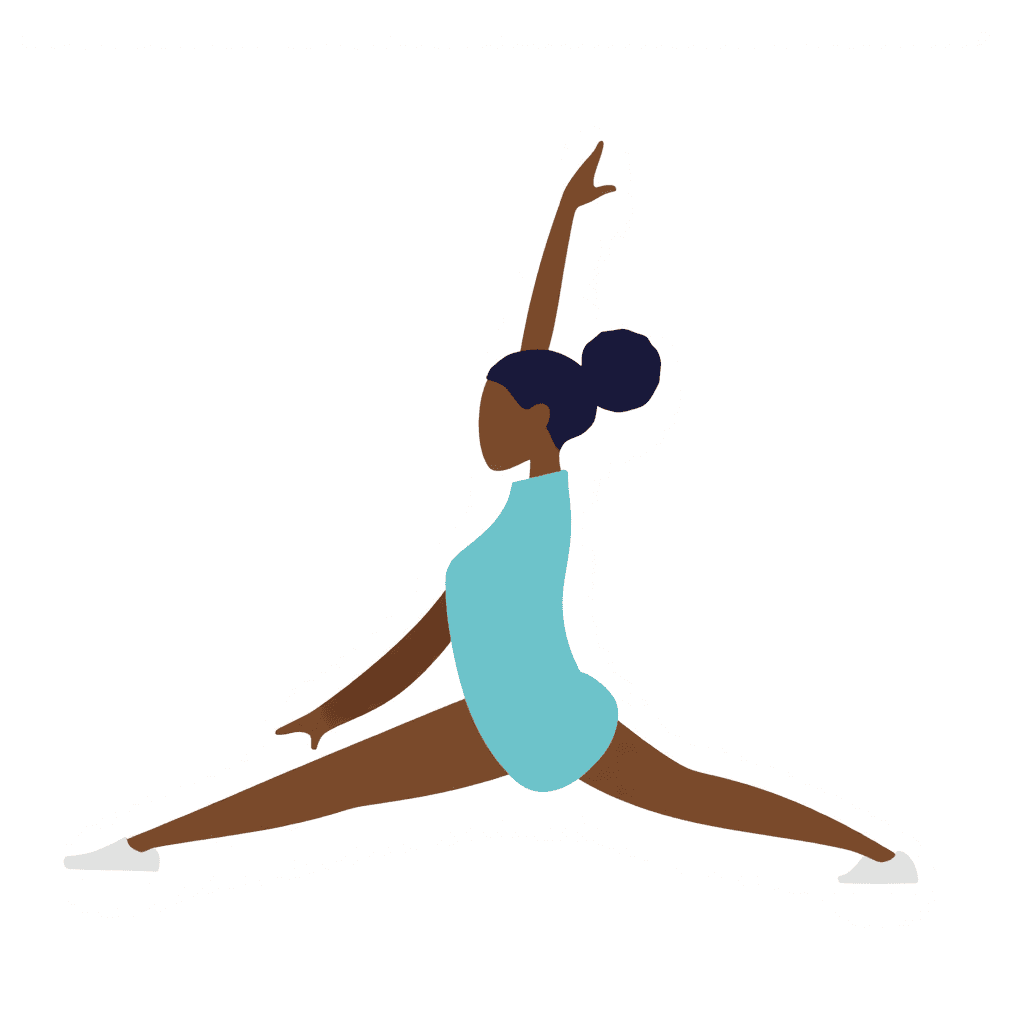 Illustration of Dark Skin Girl Doing Yoga