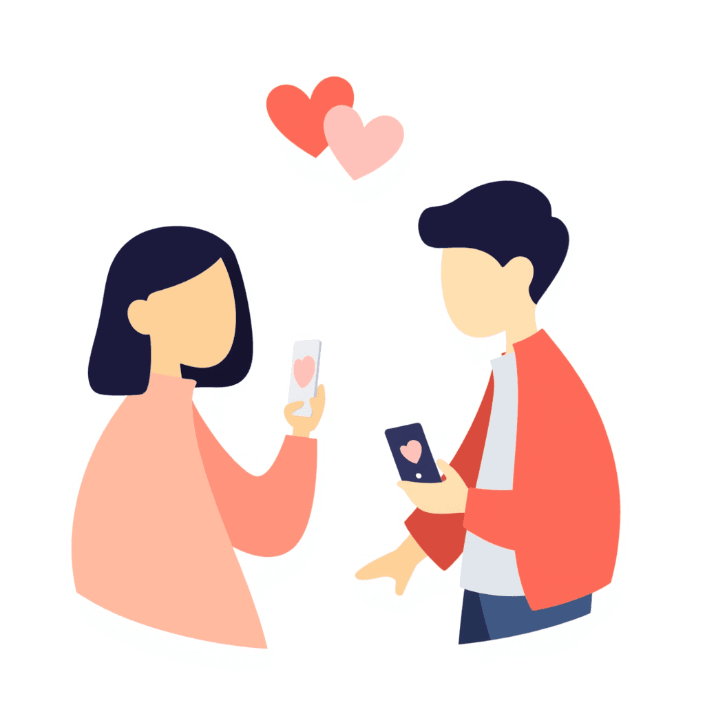 Illustration of Dating App Interaction