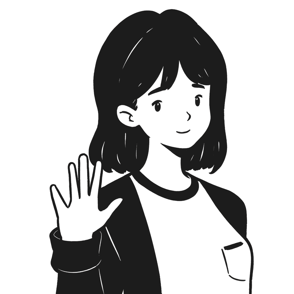 Illustration of Designer Girl with Bangs