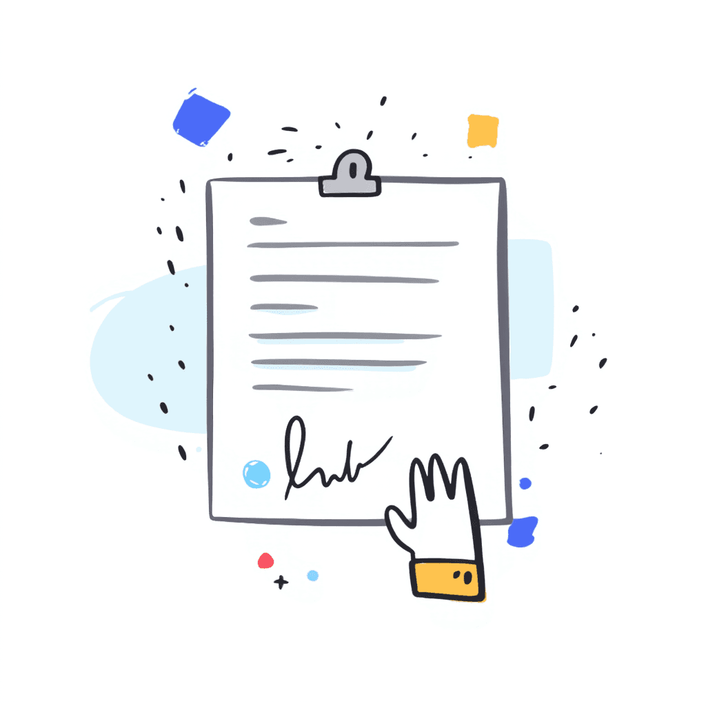 Illustration of Digital Document Signing