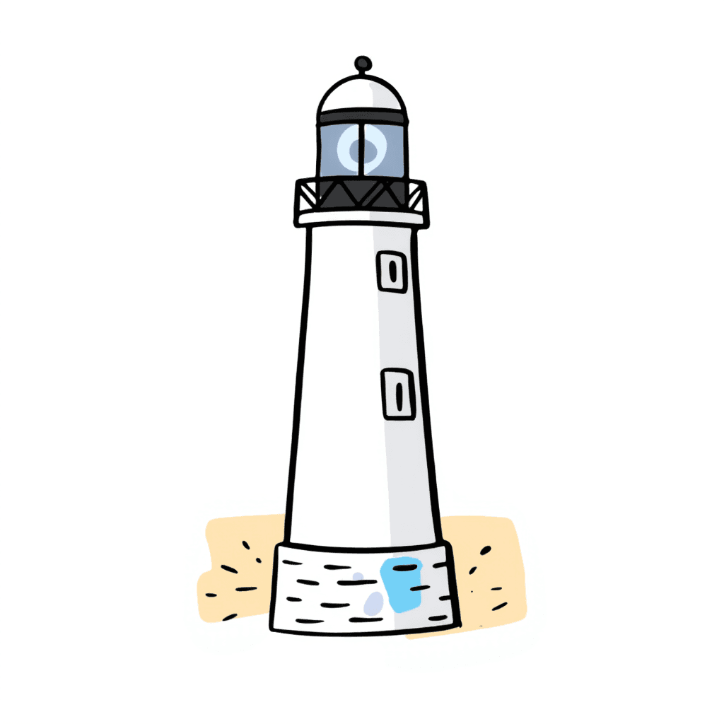 Illustration of Farol da Barra Lighthouse
