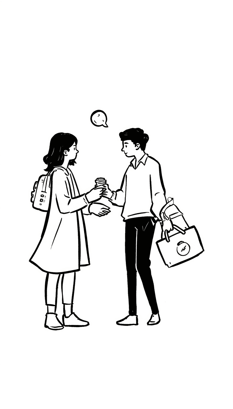 Illustration of Friends Sharing Drinks