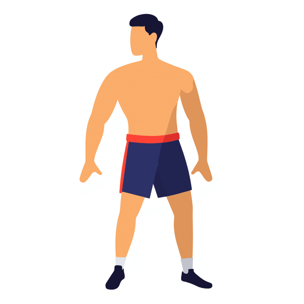 Illustration of Gym Guy in Shorts