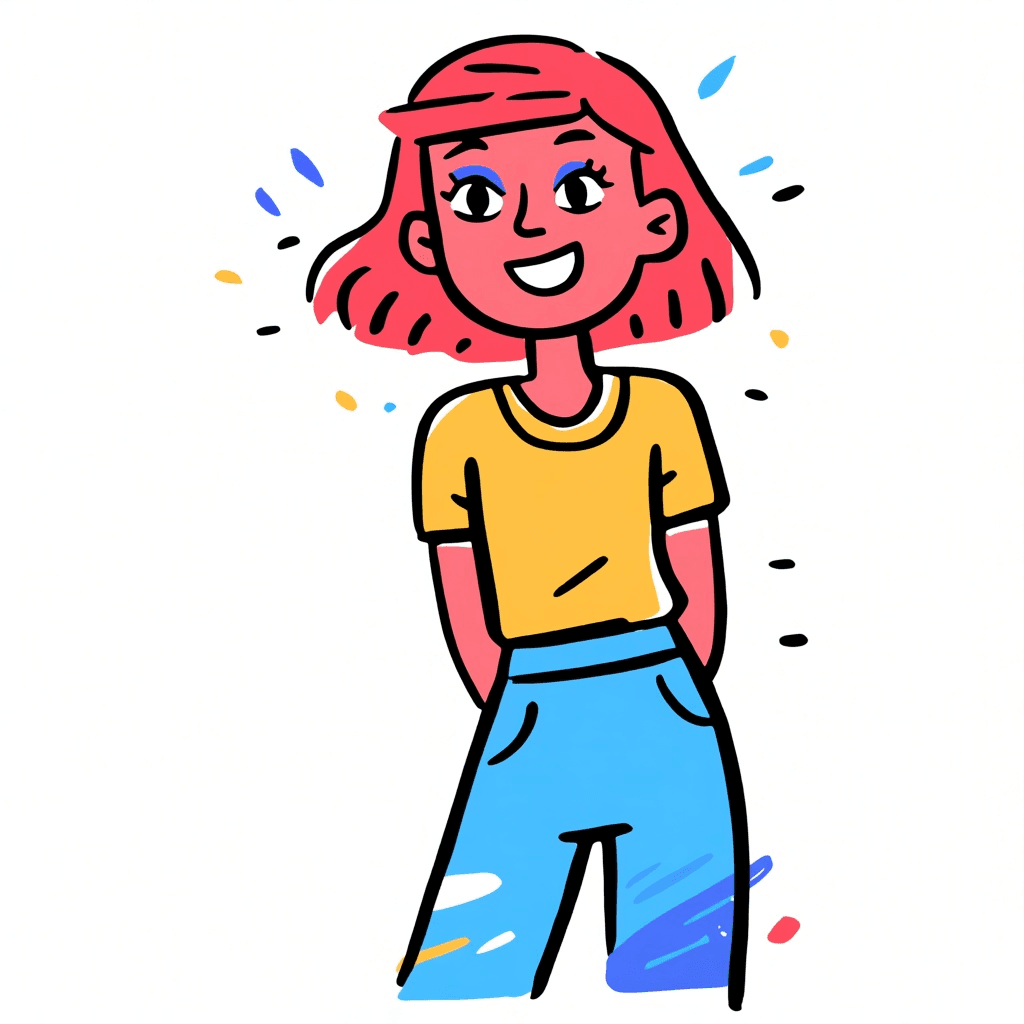 Illustration of Happy Team Lead Developer