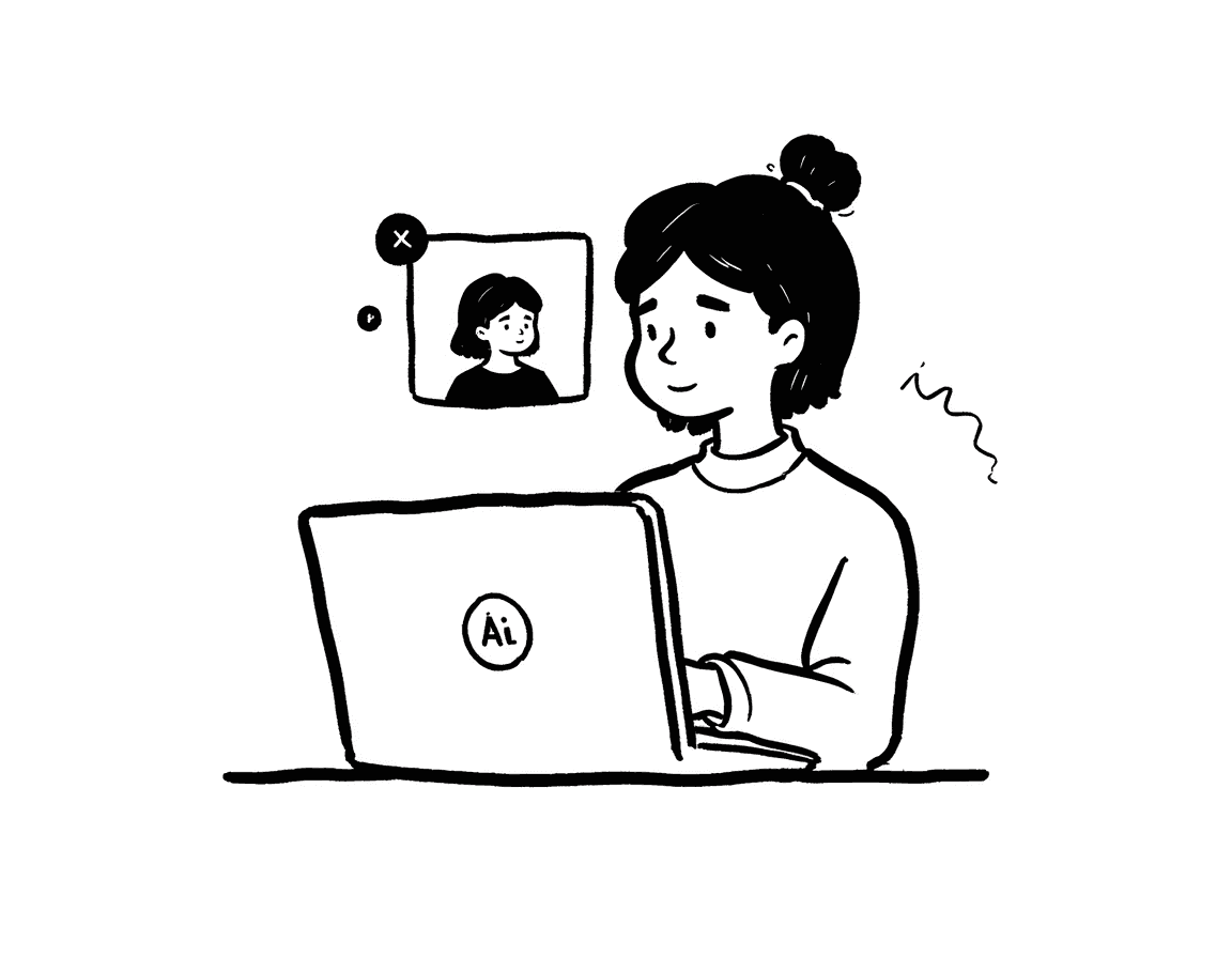 Illustration of Happy Video Call