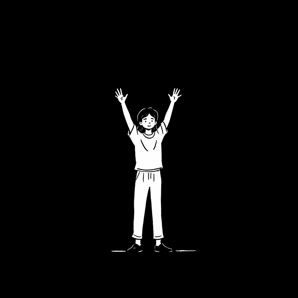 Illustration of Joyful Celebration Pose