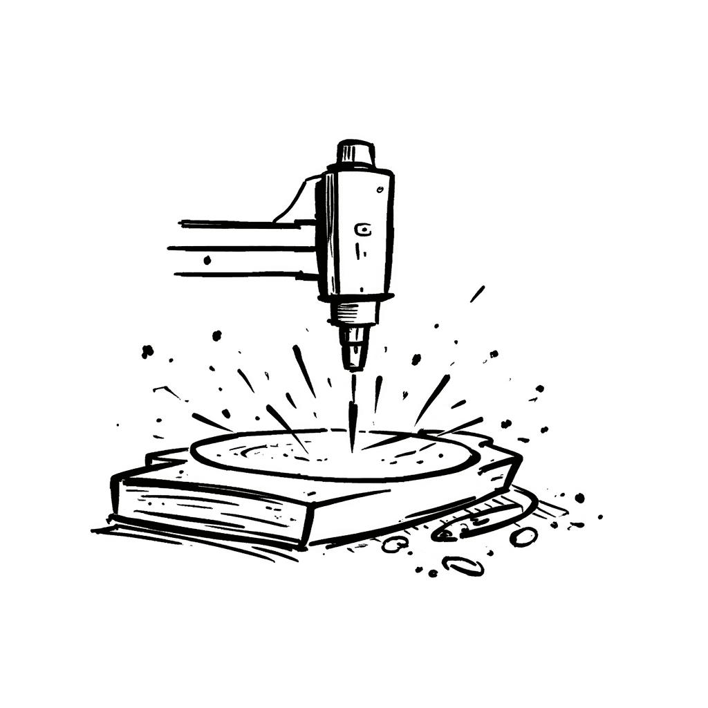 Illustration of Laser Cutting Wood