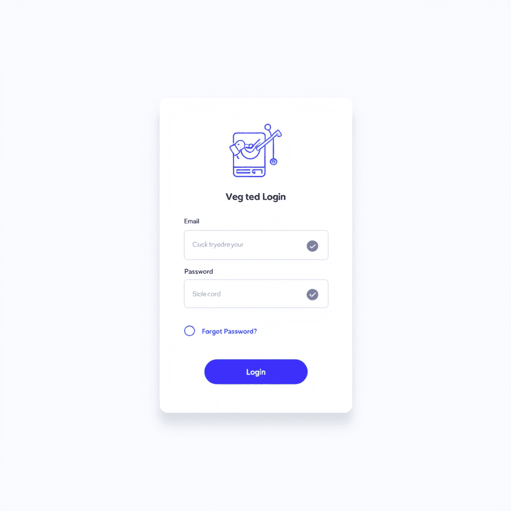 Illustration of Mobile Login Page Design