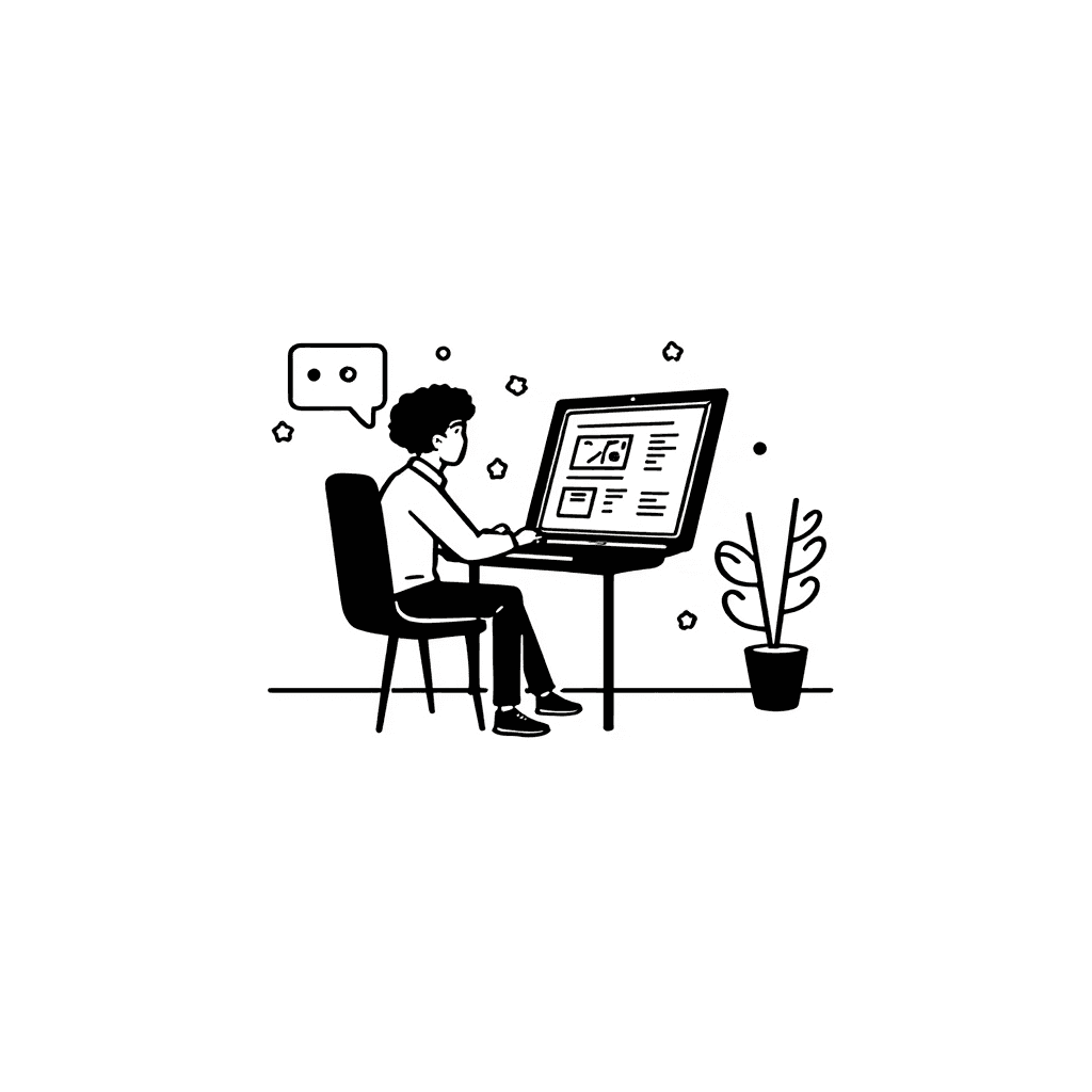 Illustration of Modern Developer at Work