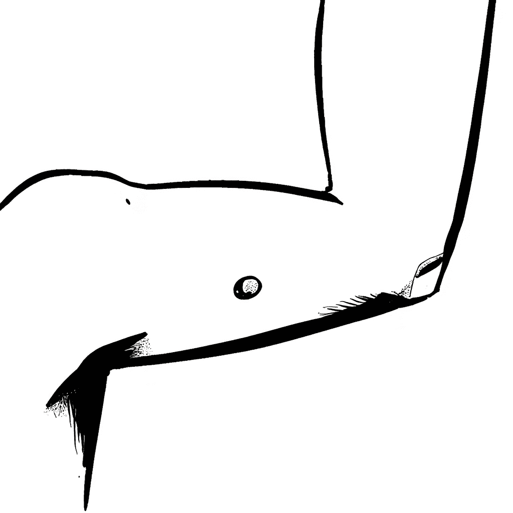 Illustration of Mole on Arm Close-up