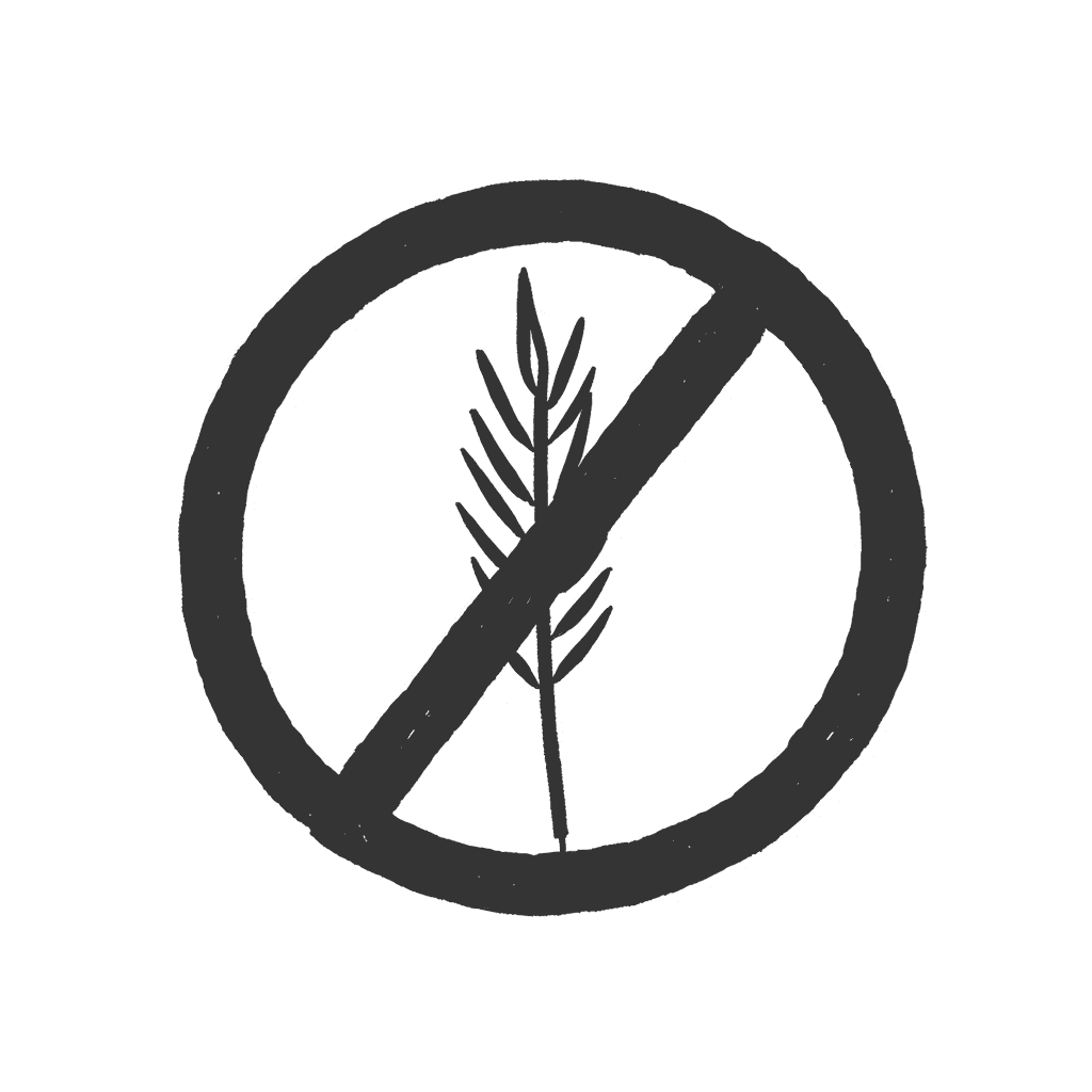 Illustration of No Gluten Icon Design