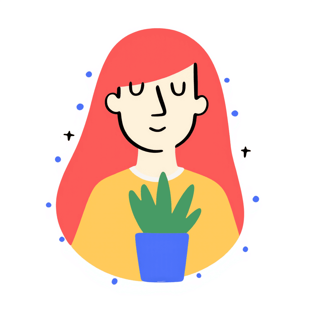 Illustration of Person with Plant
