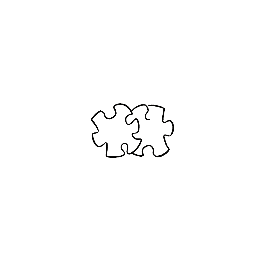Illustration of Puzzle Pieces Connecting