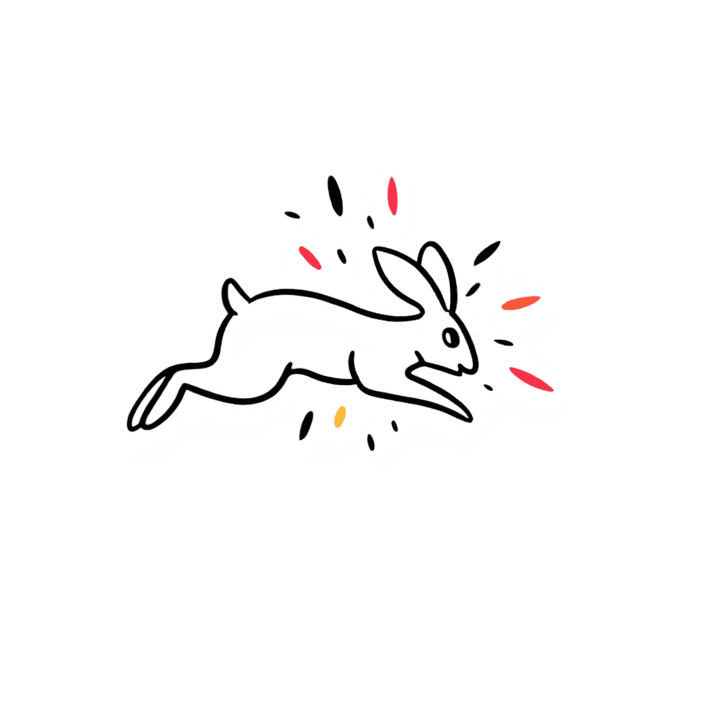 Illustration of Rabbit in Motion