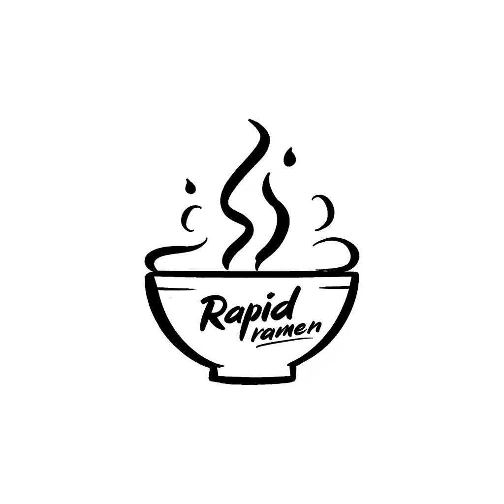 Illustration of Ramen Bowl Logo Design