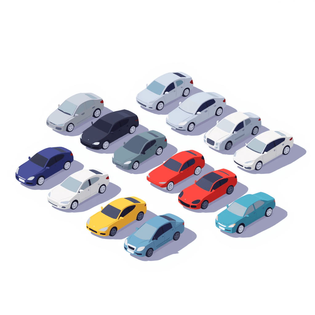 Illustration of Rent a Car Parking