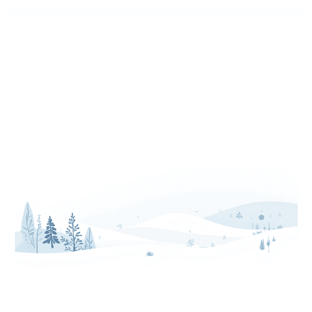 Illustration of Serene Snowy Landscape
