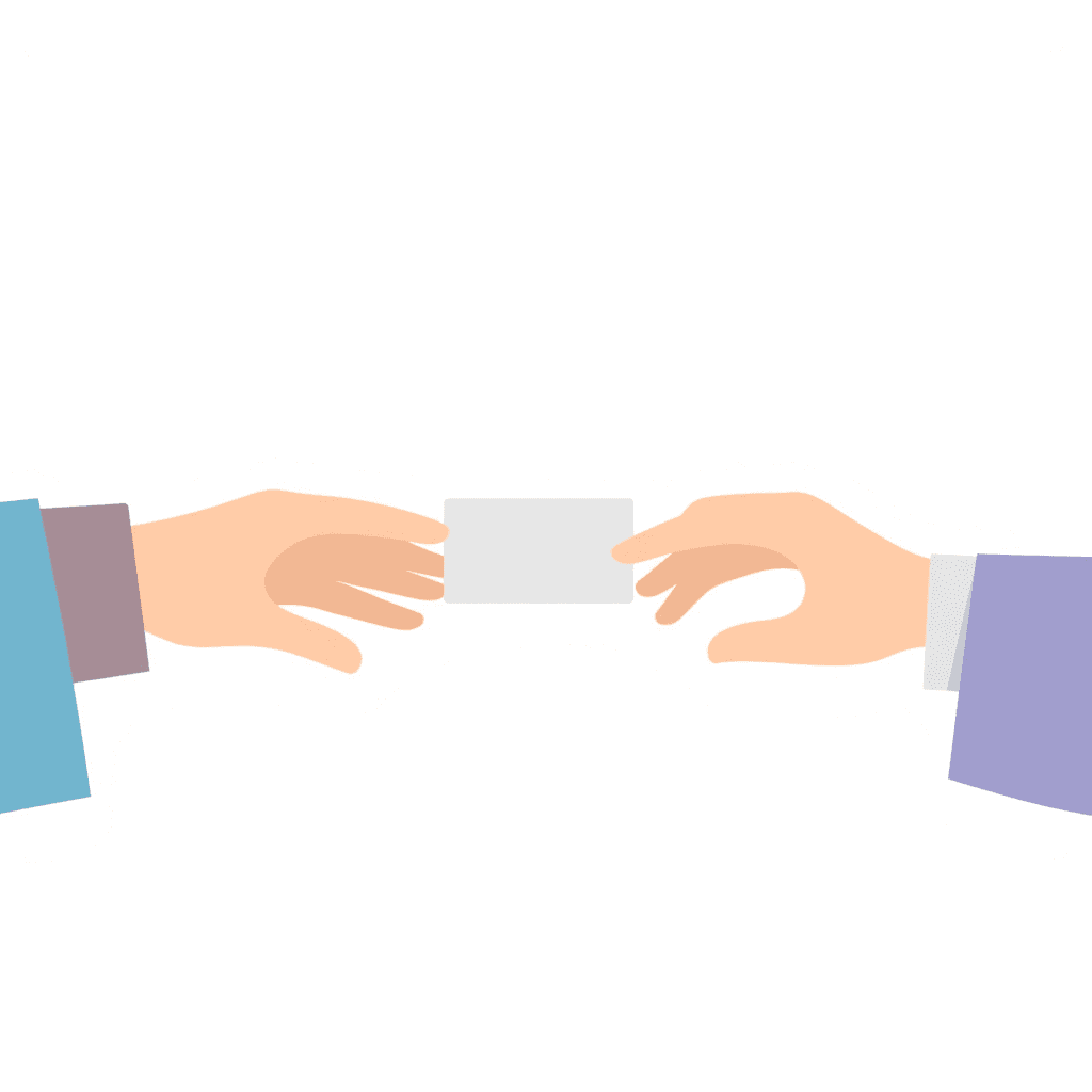 Illustration of Sharing a Visiting Card