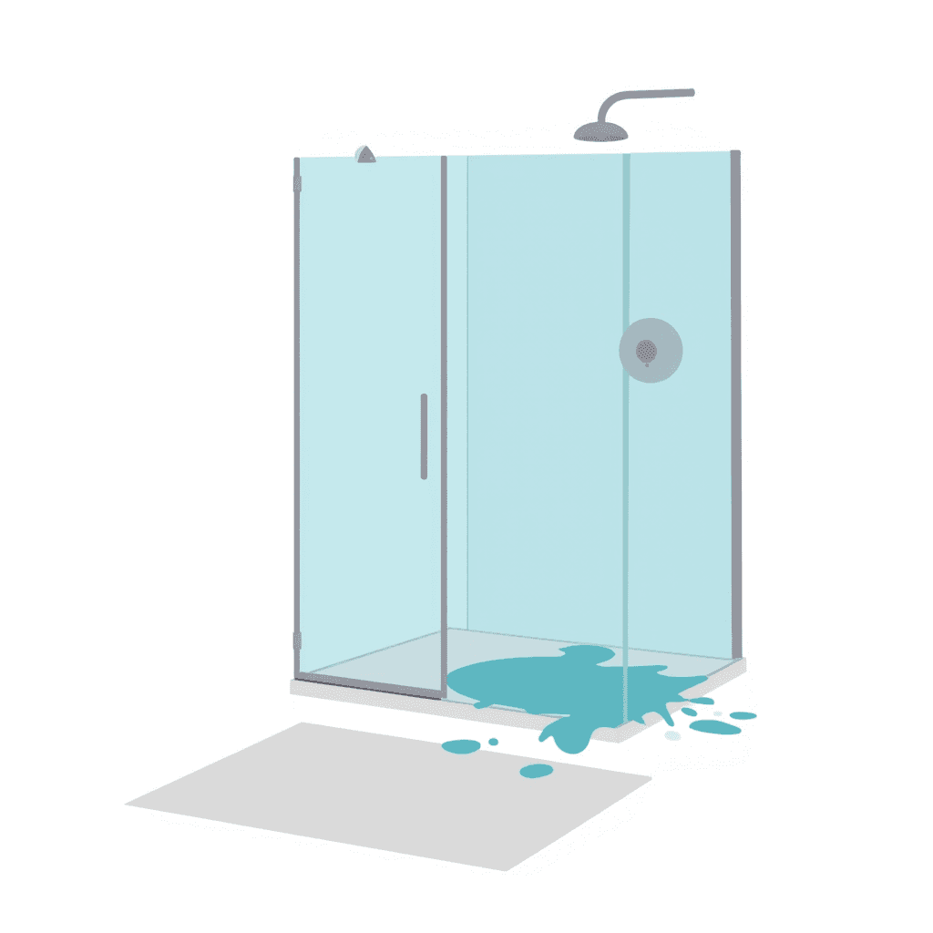 Illustration of Shower Water Leak Problem