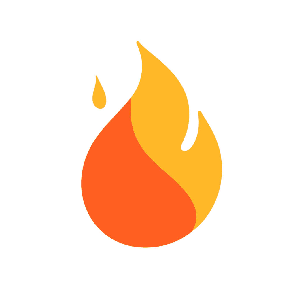 Illustration of Simple Cartoon Flame Icon