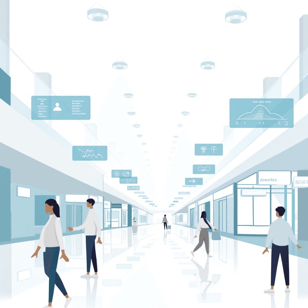 Illustration of Smart Mall Technology