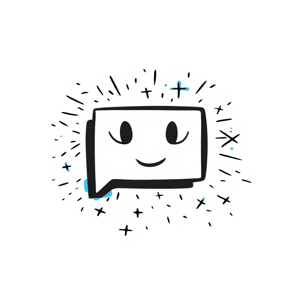 Illustration of Smiling Speech Bubble