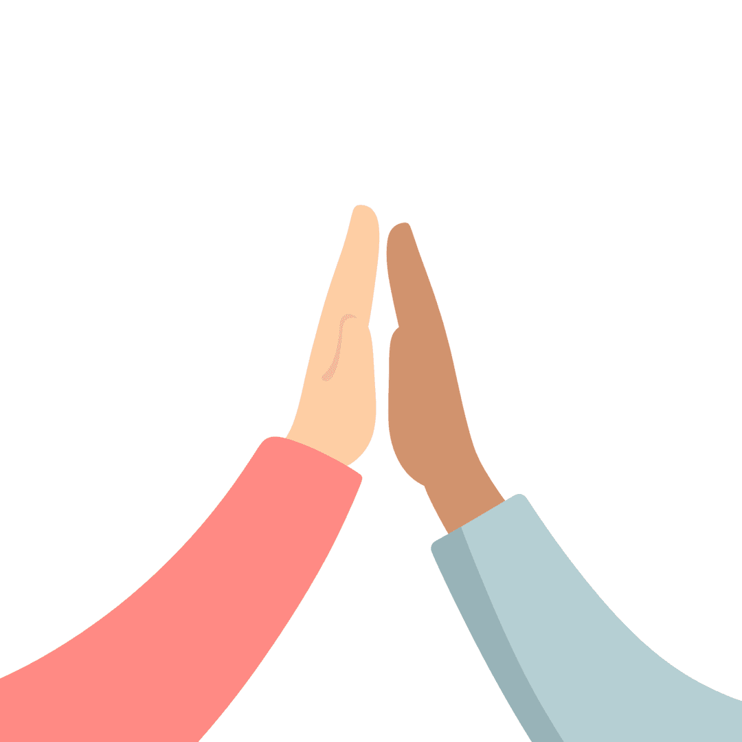 Illustration of Two Hands High Fiving