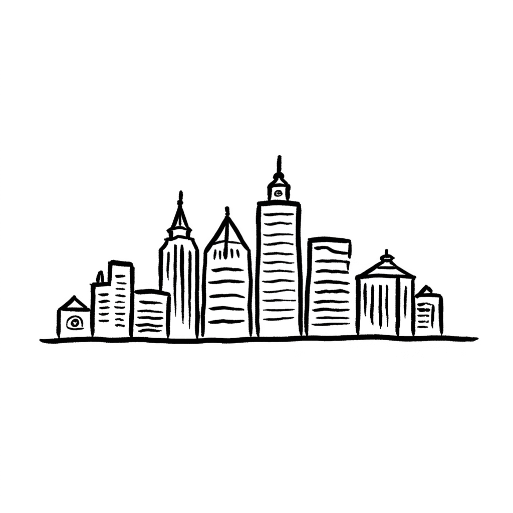 Illustration of Urban Skyline