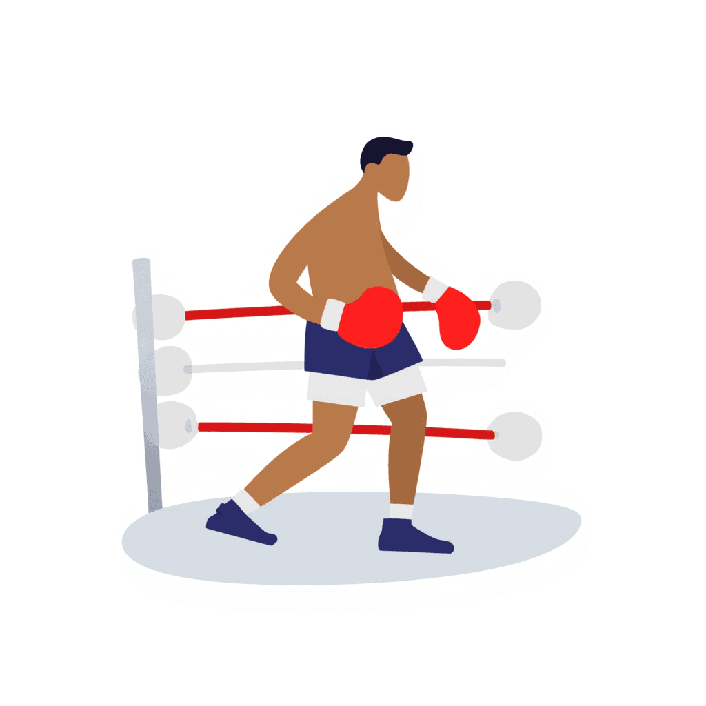 Illustration of a Boxer Entering Ring