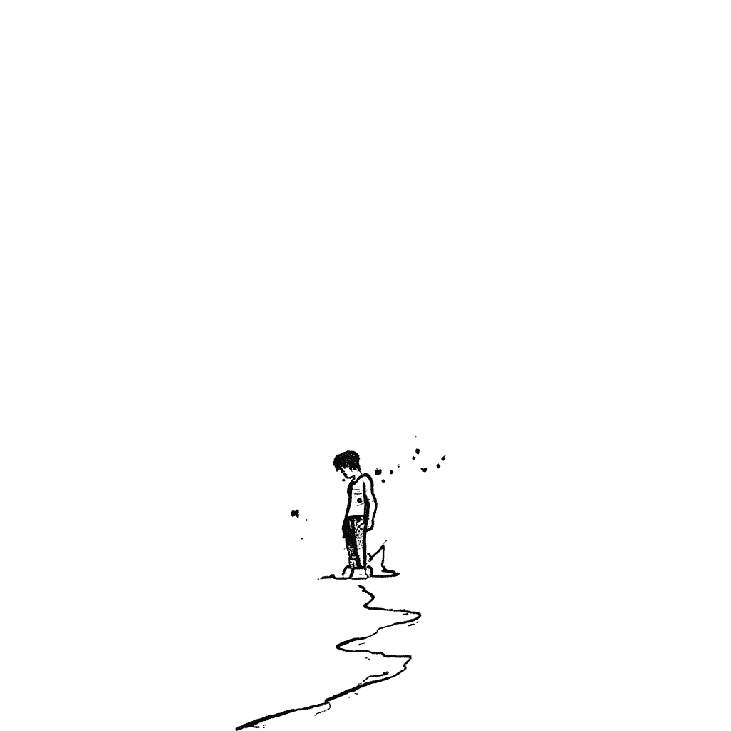 Illustration of a Boy Lost in Life