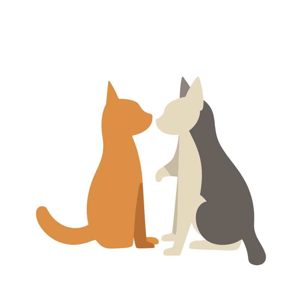 Illustration of a Cat and Dog Logo