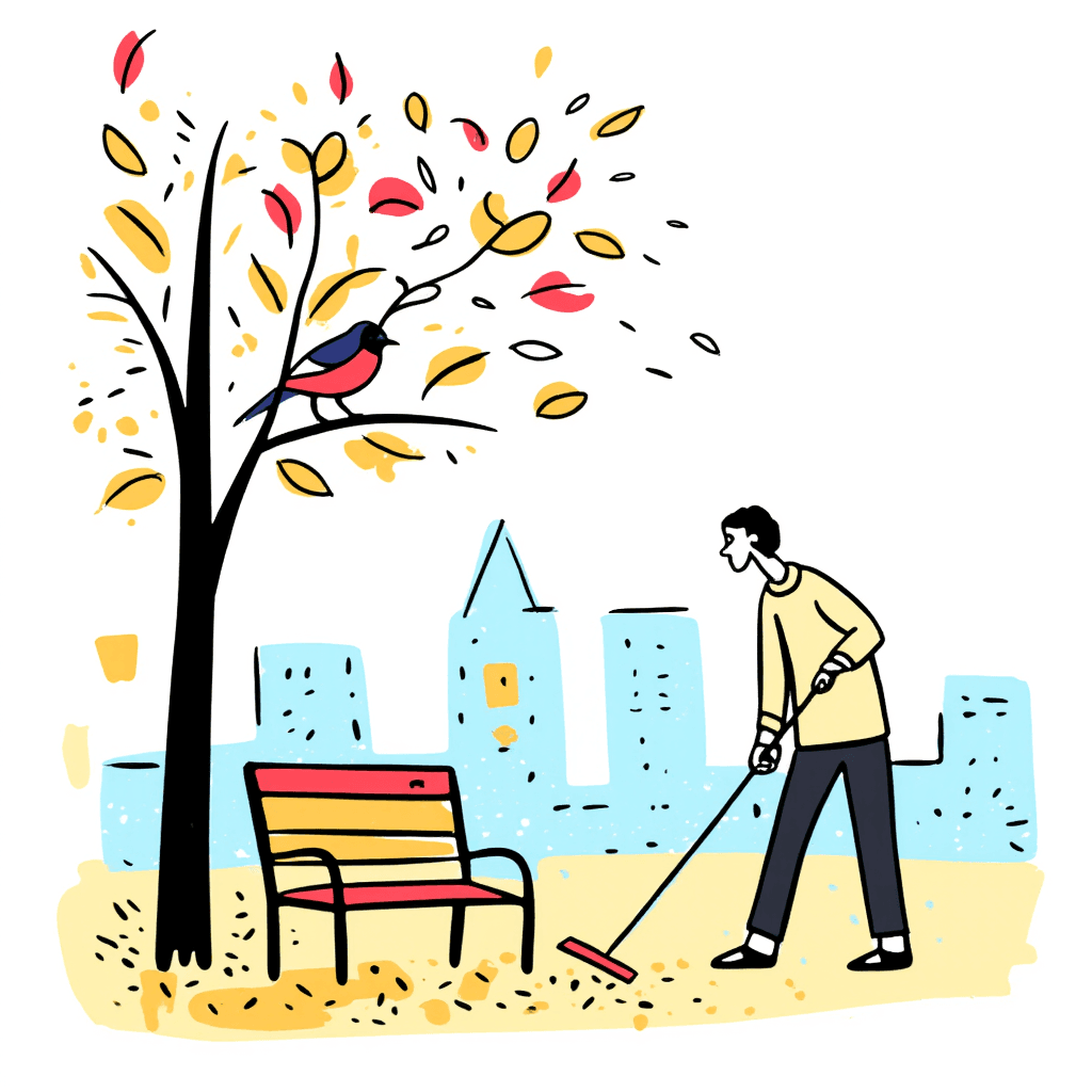 Illustration of a Charming Park Scene