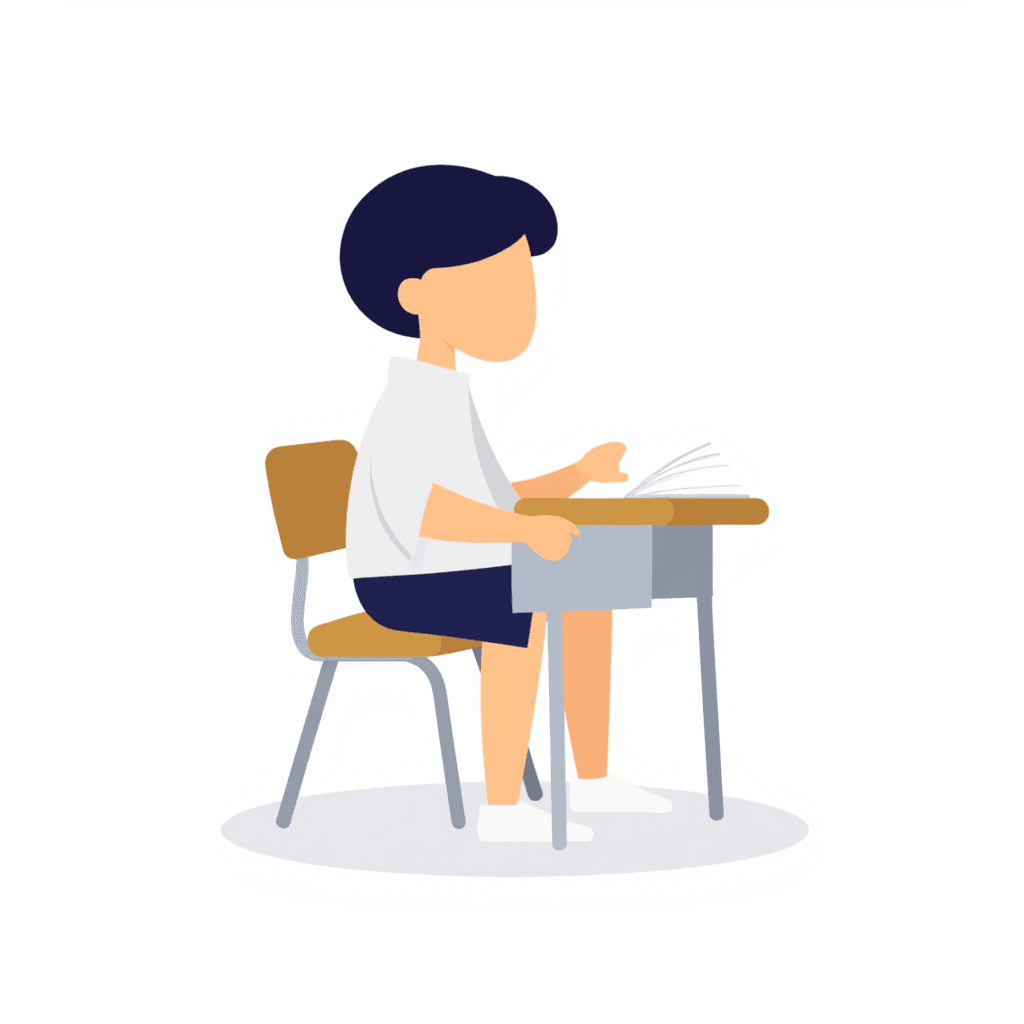 Illustration of a Child in School Setting