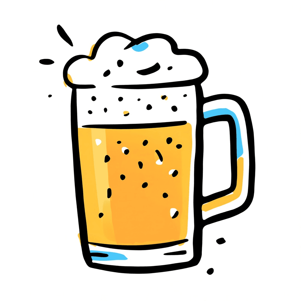 Illustration of a Cup of Beer
