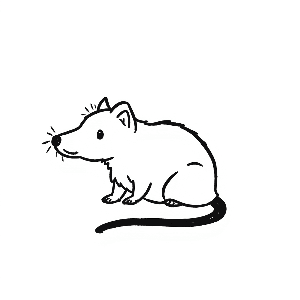 Illustration of a Cute Cuban Solenodon