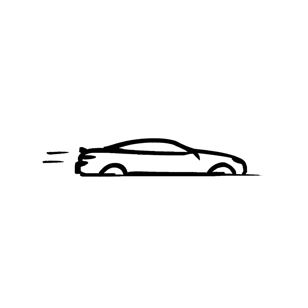 Illustration of a Fast Moving Car