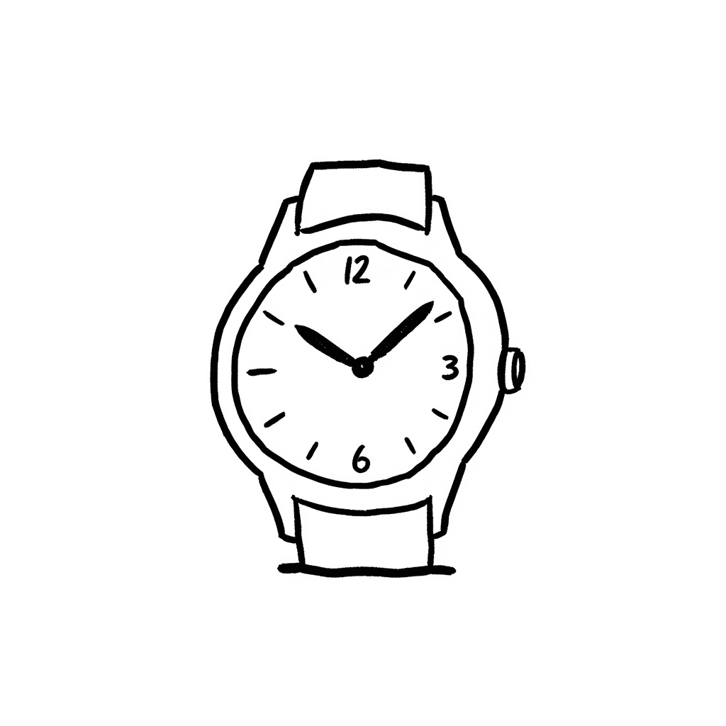 Illustration of a Fast-Ticking Watch