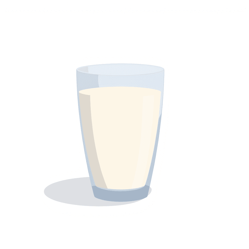 Illustration of a Glass of Milk