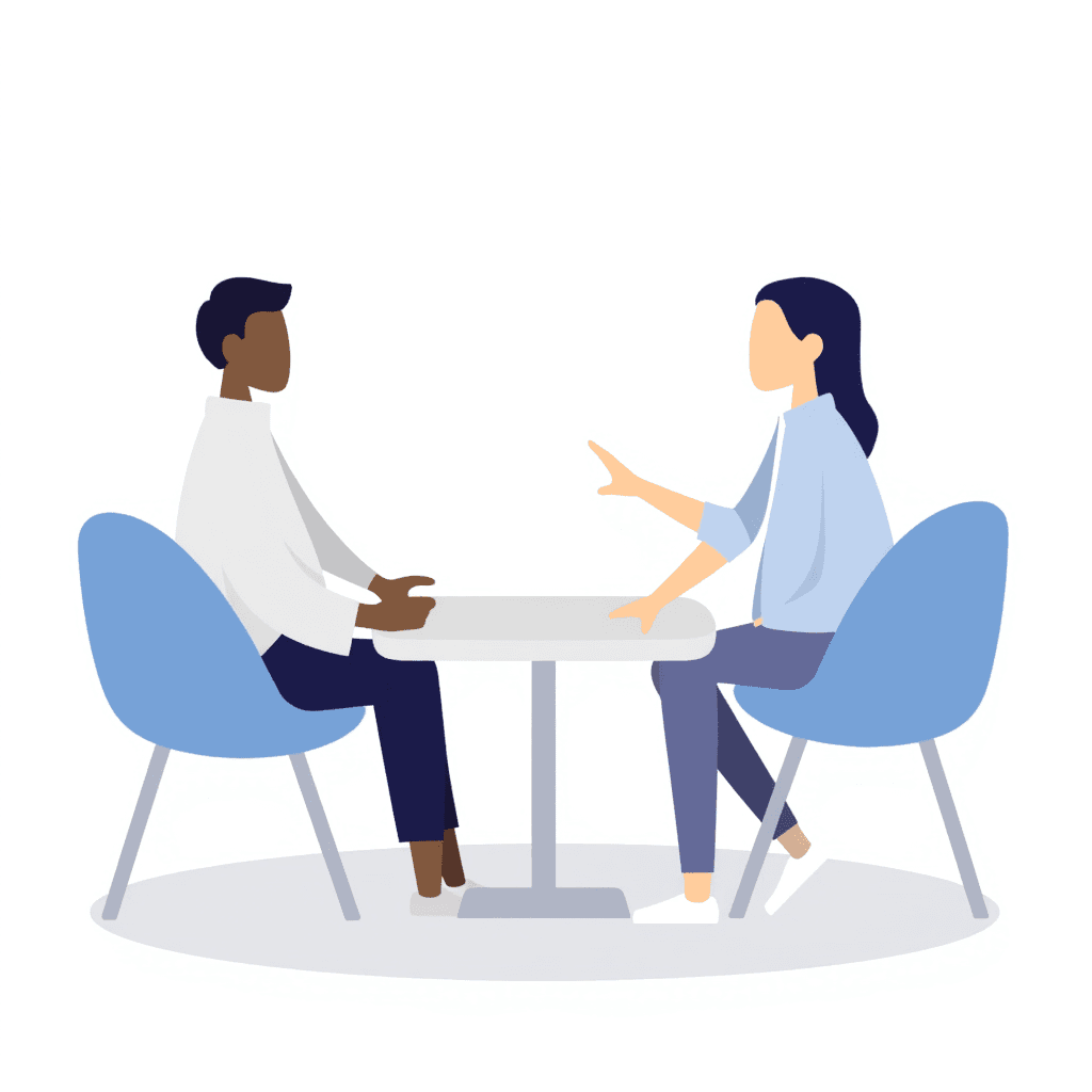 Illustration of a Job Interview Scene