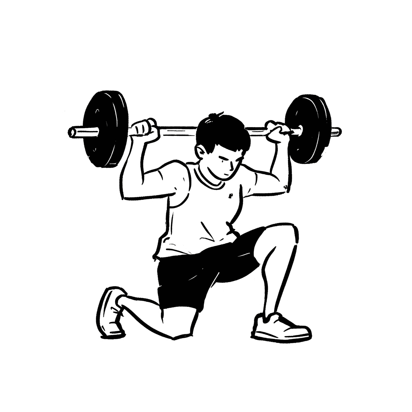 Illustration of a Man Working Out