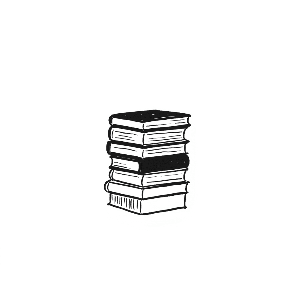 Illustration of a Neat Stack of Books