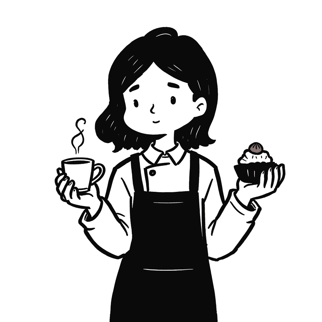 Illustration of a Pastry Chef and Barista