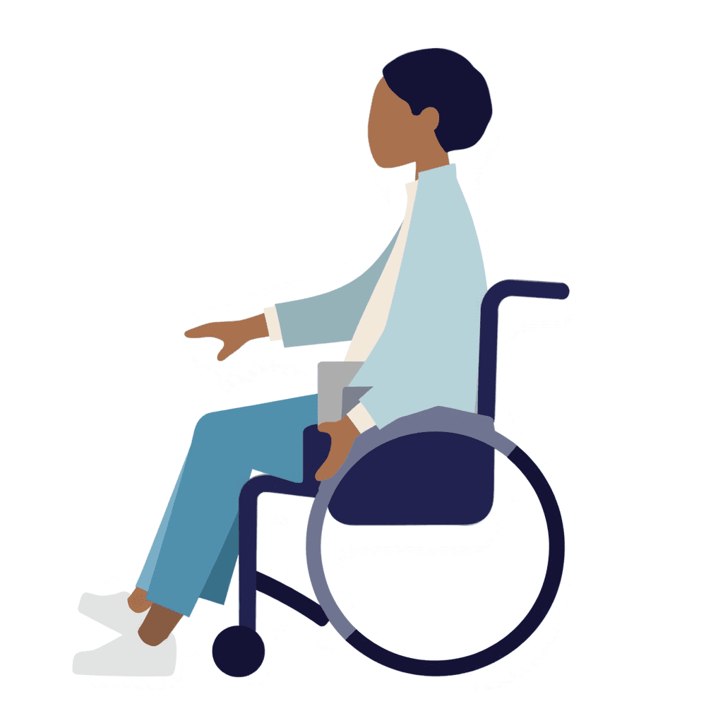 Illustration of a Person in a Wheelchair
