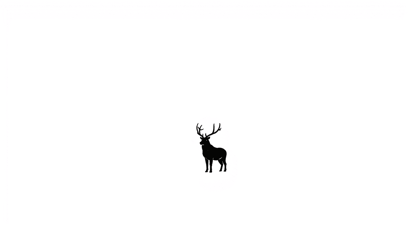 Illustration of a Regal Deer Silhouette