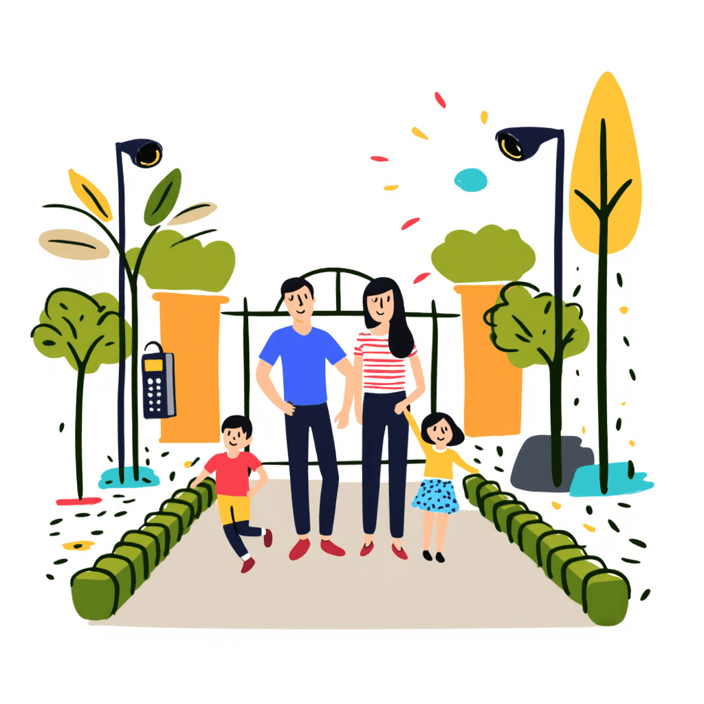 Illustration of a Safe Gated Community